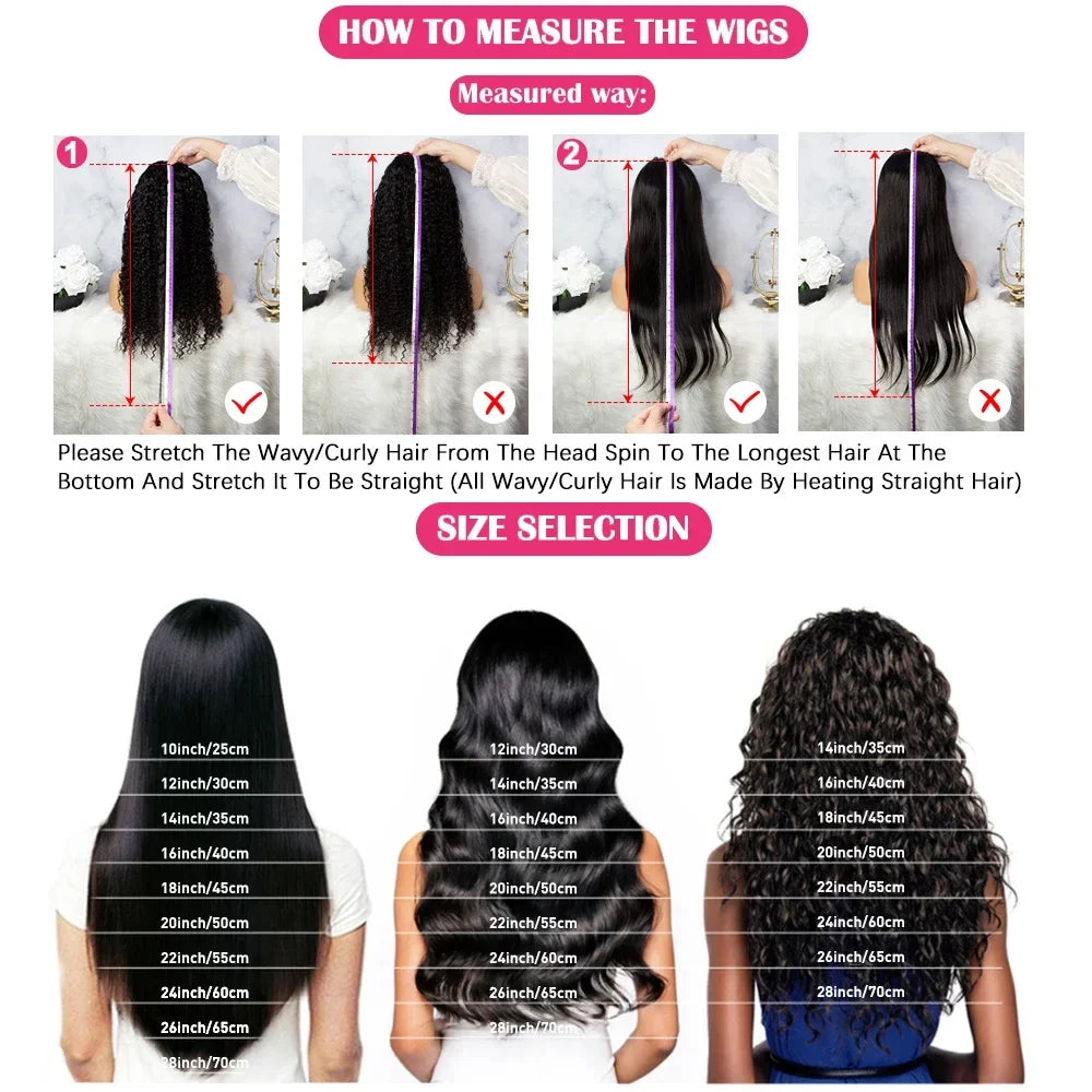 200% Density 42 Inch HD Lace Front Human Hair Wigs Straight 13x4 Transparent Lace Frontal Human Hair Wigs Pre Plucke For Women